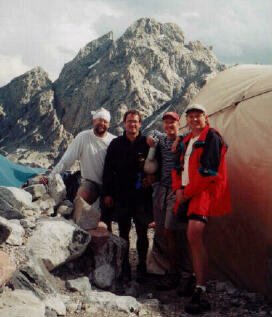 Milo White, Todd Burrows, Greag Frei and Shane Burrows at High Camp.