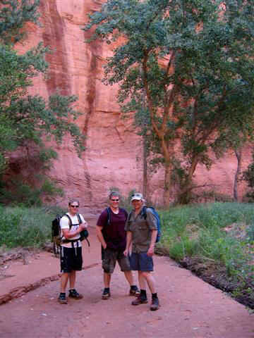 Justin, Mike and Shane on the exit hike.