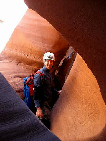 Bruce Neumann in Lost Park slot canyon