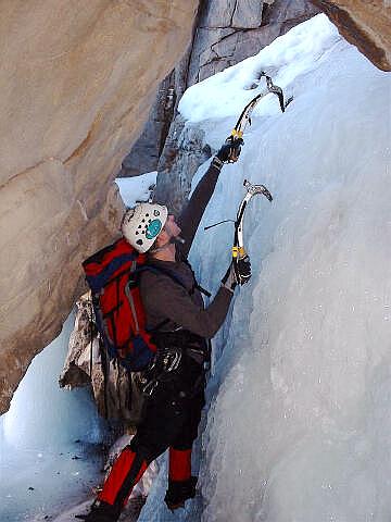 Jeff Baird in the Ice Tunnel