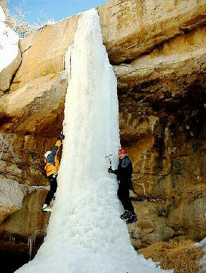 Playing on the icicle