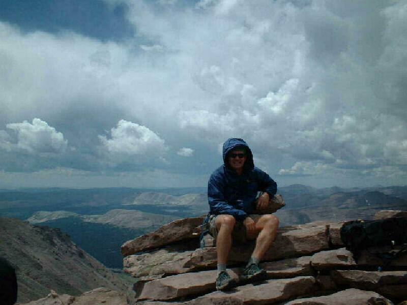 Todd Burrows on the summit of Kings Peak.