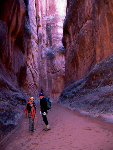 Between first and second rappels in Lomatium Canyon