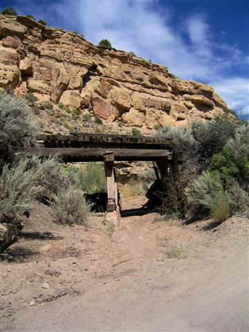 Old railroad in Sego Canyon